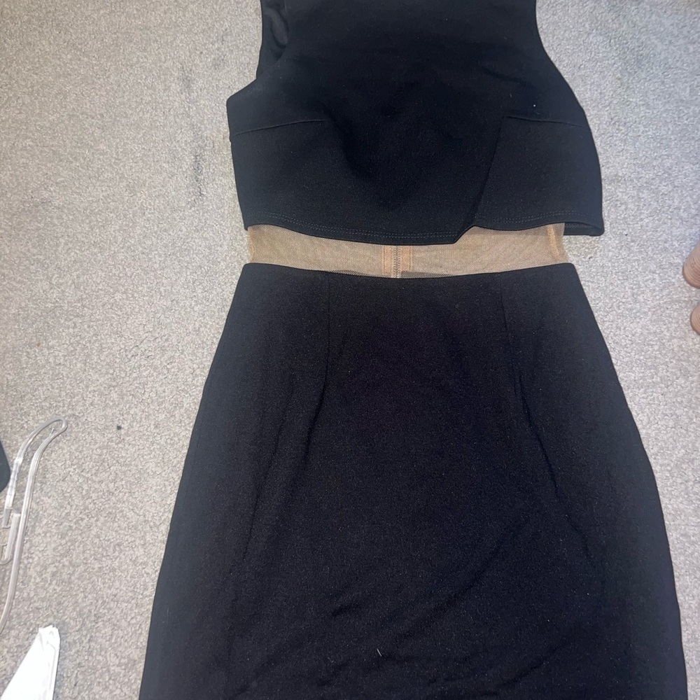 Elegant Black and Tan Women's Dress